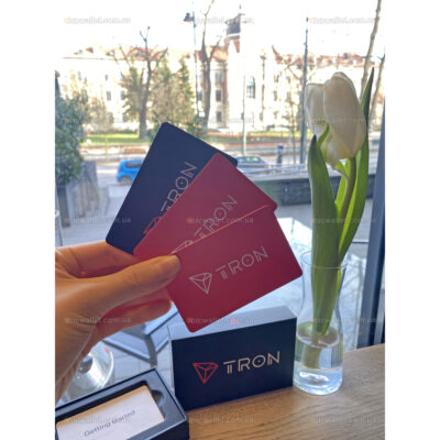 Крипто-гаманець Tangem 2.0 x TRON Wallet набір з 3 карток (TG128X3-T) 2