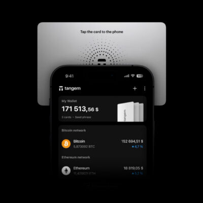 Криптогаманець Tangem Wallet 2.0 набір з 3 карток White (TG128X3-W) 5