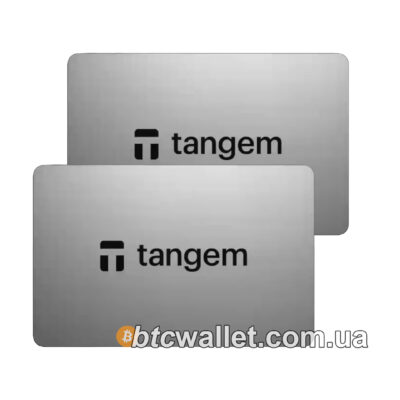 Криптогаманець Tangem Wallet 2.0 набір з 2 карток White (TG128X2-W) 2