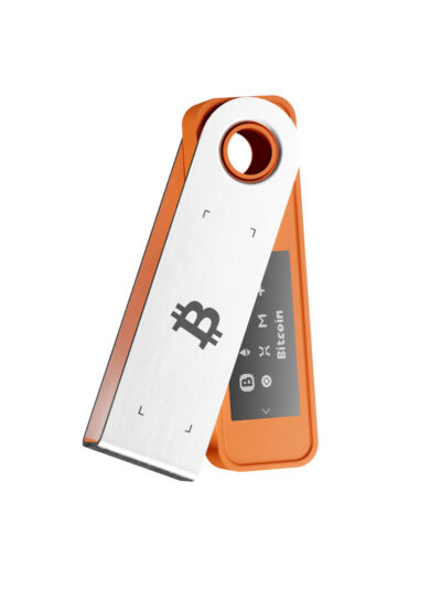 Апаратний гаманець для криптовалют Ledger Nano S Plus Orange BTC 2024 (LNSPOB2)