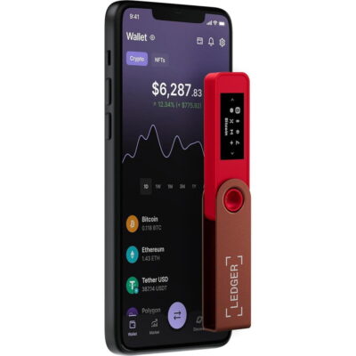 Апаратний гаманець для криптовалют Ledger Nano S Plus Ruby Red (LNSPRR) 6