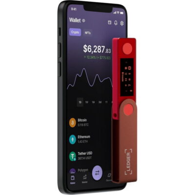 Апаратний гаманець для криптовалют Ledger Nano X Ruby Red (LNXRR) 6