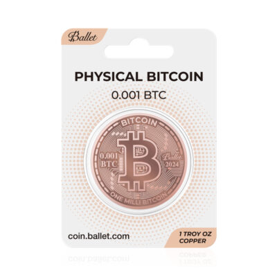 Криптогаманець Ballet Physical Bitcoin One Milli Bitcoin – фізичний біткоїн, баланс не поповнений (197644340835) 4