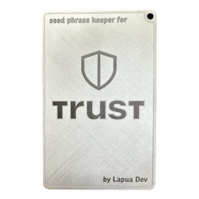 Мнемонічний планшет Lapua Seed phrase keeper for Trust Wallet (LSPKTW)