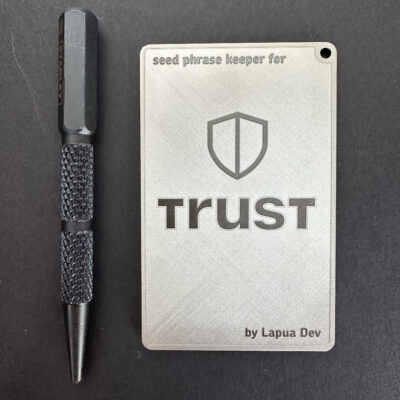 Мнемонічний планшет Lapua Seed phrase keeper for Trust Wallet (LSPKTW) 7