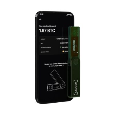 Апаратний гаманець для криптовалют Ledger Nano X Emerald Green (LNXEG) 5