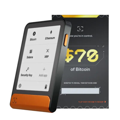 Апаратний гаманець для криптовалют Ledger Flex BTC Orange +70$ BTC