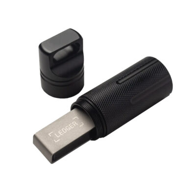 Металева капсула Ledger Nano S / S Plus / Nano X, чохол для криптогаманця Чорний (LNSXCCB) 6
