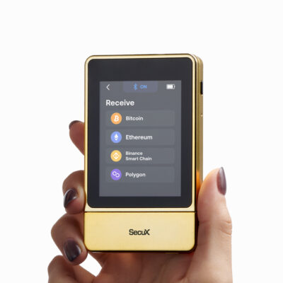 Апаратний гаманець SecuX NeoGold з сенсорним екраном, Bluetooth та USB-C Золотий 5