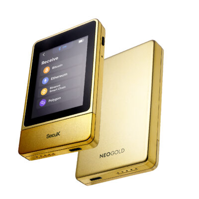 Апаратний гаманець SecuX NeoGold з сенсорним екраном, Bluetooth та USB-C Золотий 2