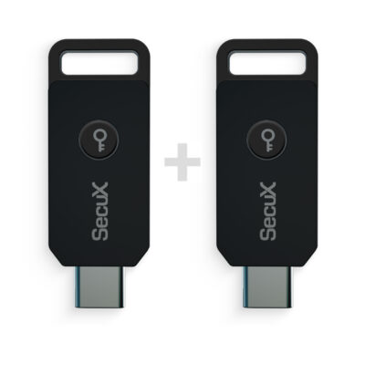 Апаратні ключі PUFido Clife Key (2FA) сертифікований за стандартом FIDO2, USB Type-C набір з 2шт (B0F32FWR2N-2)