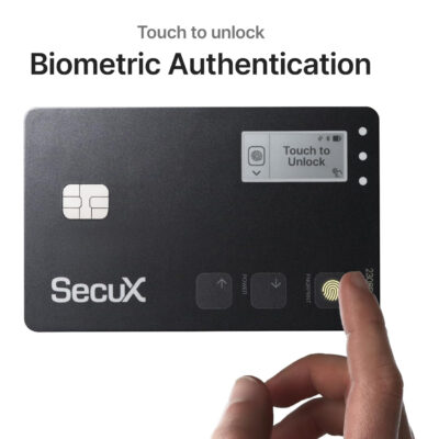 Біометричний апаратний криптогаманець SecuX Shield BIO з відбитком пальця (B0CSS772MB) 10