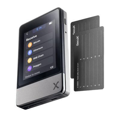 Апаратний гаманець SecuX Neo-X Premium Metallic Edition з двома мнемонічними пластинами, Bluetooth та USB-C Чорний