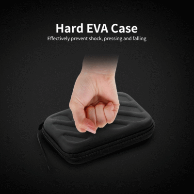 Ударостійкий чохол EVA для жорсткого HDD/SSD диска 2,5″ водонепроникний Чорний (EVACaseBlack) 10