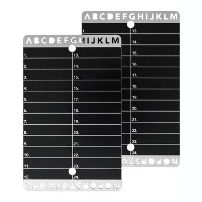 Металеві пластини Btcwallet Plate для зберігання сід-фрази 2 штуки + гравірувальна ручка 73×117мм 5
