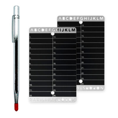 Металеві пластини Btcwallet Plate для зберігання сід-фрази 2 штуки + гравірувальна ручка 73×117мм 2