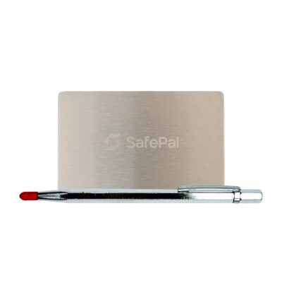 Метал для зберігання сід-фрази Safepal Mini Plate, пластина 1шт 55x90мм + гравірувальна ручка