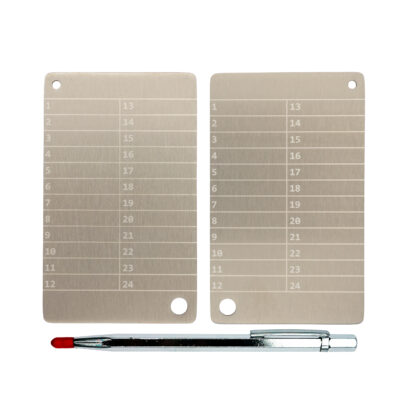 Металеві пластини Btcwallet White Plate для зберігання сід-фрази 2 штуки + кріпильний болт + гравірувальна ручка 2