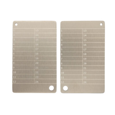 Металеві пластини Btcwallet White Plate для зберігання сід-фрази 2 штуки + кріпильний болт 2