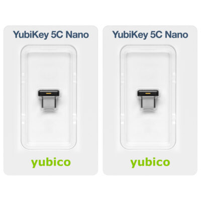 Апаратні ключі Yubico Yubikey 5C Nano USB Type-C набір із 2шт (683071-2) 2