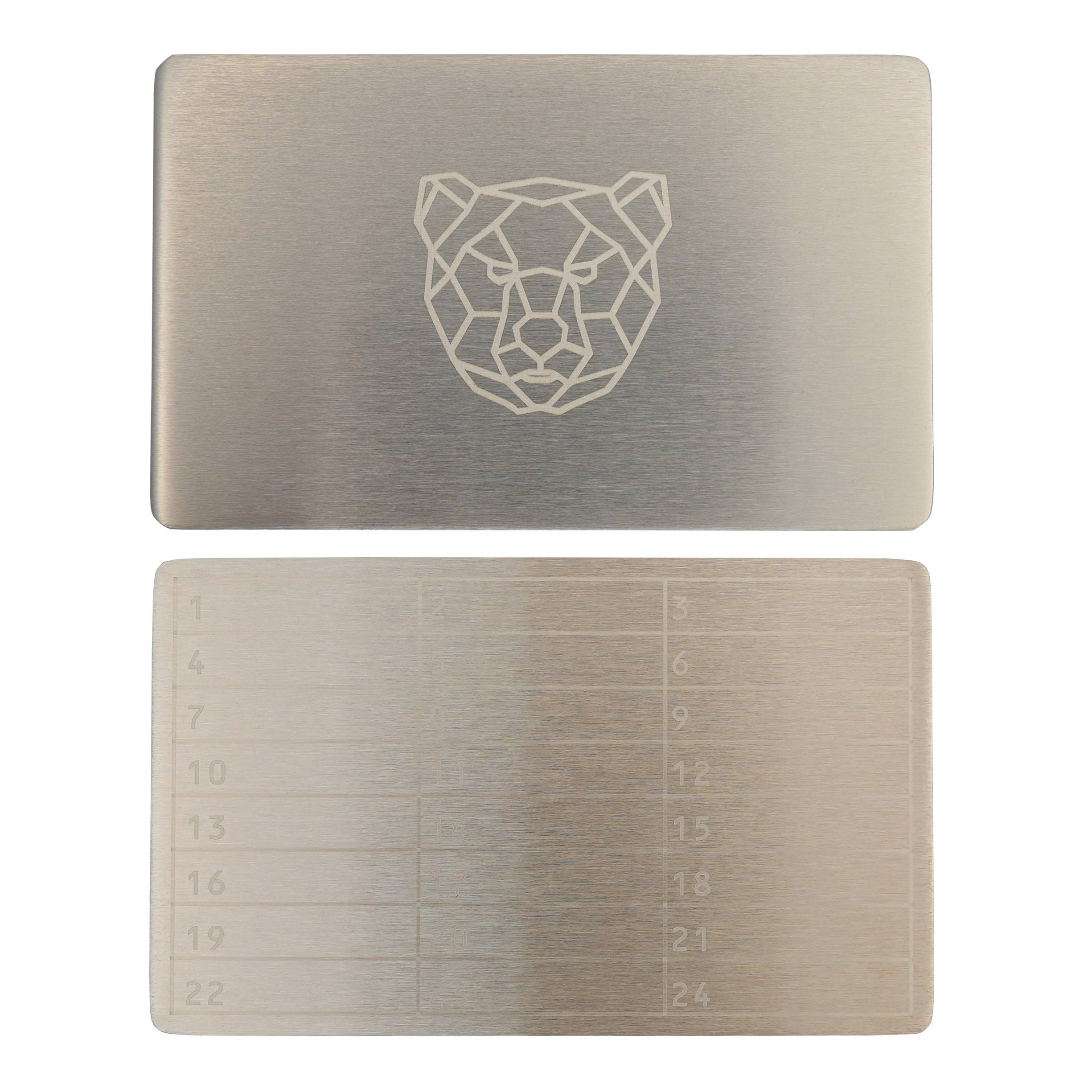 Метал для зберігання сід-фрази Bearish Mini Plate, пластина 1шт 55×90мм + гравірувальна ручка 4 Метал для зберігання сід-фрази Bearish Mini Plate, пластина 1шт 55×90мм + гравірувальна ручка 4
