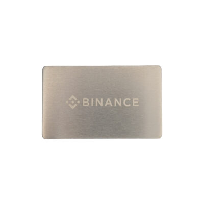 Метал для зберігання сід-фрази Binance Mini Plate, пластина 1шт 55×90мм + гравірувальна ручка 2