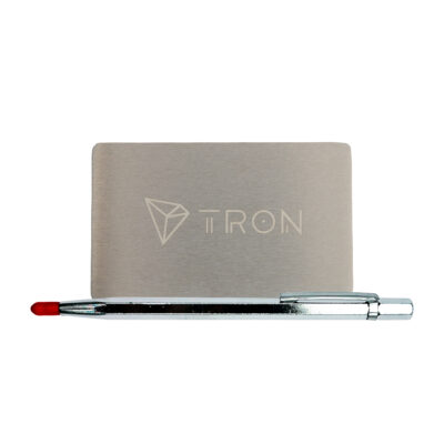 Метал для зберігання сід-фрази Tron Mini Plate, пластина 1шт 55x90мм + гравірувальна ручка