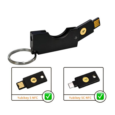 Захисний алюмінієвий чохол для ключа Yubikey 5/5C/Security Key NFC з брелком Червоний 1шт 2