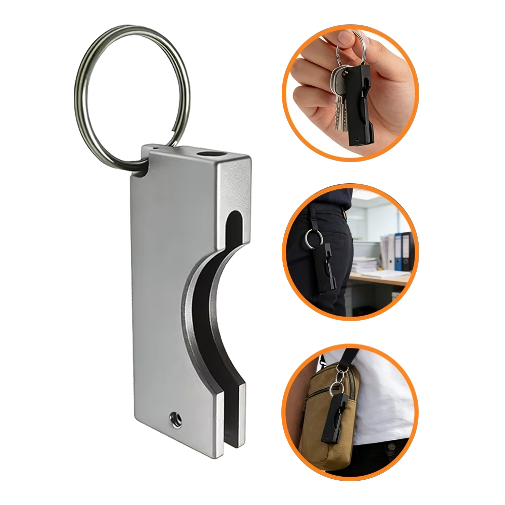 Захисний алюмінієвий чохол для ключа Yubikey 5/5C/Security Key NFC з брелком Срібний 1шт 6 Захисний алюмінієвий чохол для ключа Yubikey 5/5C/Security Key NFC з брелком Срібний 1шт 6