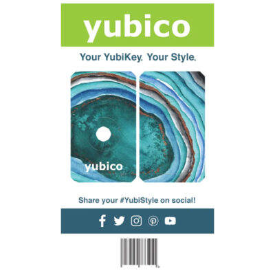 Наклейки для ключів YubiKey A/C NFC Geode Blue 1шт (100980)