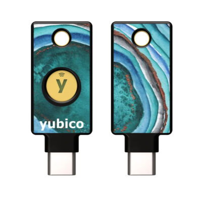 Наклейки для ключів YubiKey A/C NFC Geode Blue 1шт (100980) 2