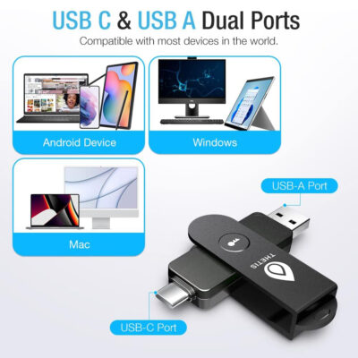 Апаратний ключ Thetis PRO Security Key Security Key USB-A, USB-C & NFC 1шт (MB000493) 2