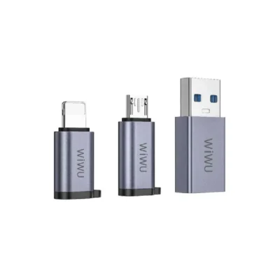 Набір адаптерів WiWU Concise 3 in 1 Adapter Pack Grey USB-C 3-в-1 (779900)