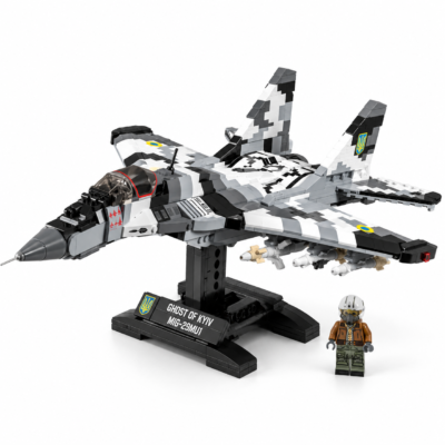 Конструктор Lego Brickmania Ghost of Kyiv MiG-29 MU1 V.2, 1202 деталі, 1 мініфігурка - Open Box (BKM8083)